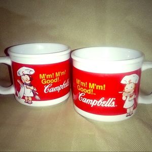 Pair of Vintage 2004 Campbell's Soup Ceramic Mugs